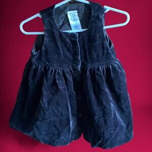 Vintage Baby Gap Dress 6-12 Months Velour Dress and Diaper Cover Bottoms Baddie